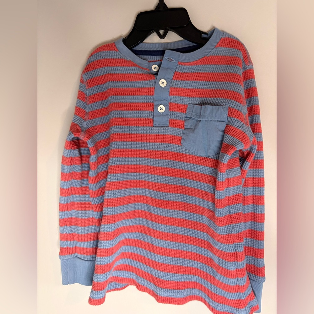 Mini Biden Striped Waffle Henley